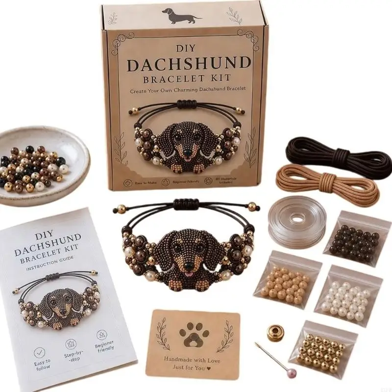 ブレスレット-クラフト-セット-子供用-動物-diy-アクティビティ-プラスチック片、コード、家族の創造性のためのアクセサリー作り付き