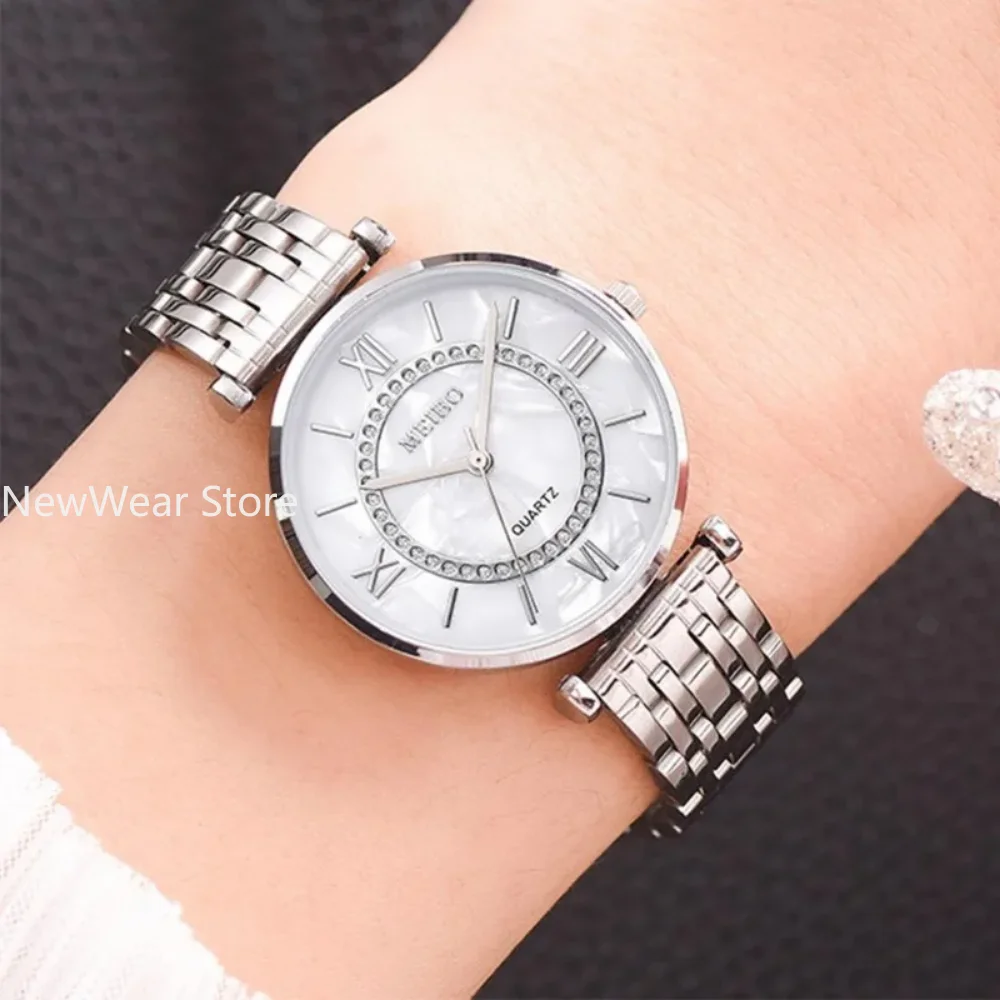 Fashion Diamond Ladies Quartz Watch Steel Female Wristwatch Luxury Crystal Women Bracelet Watches Top Brand Montre Femme Relogio