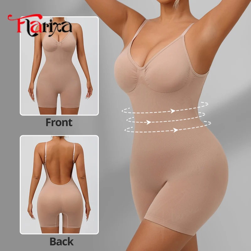 ชุดกระชับสัดส่วน Flarixa รุ่นใหม่ แบบไร้รอยต่อ ช่วยเก็บหน้าท้อง กระชับต้นขา ยกสะโพก สำหรับผู้หญิง