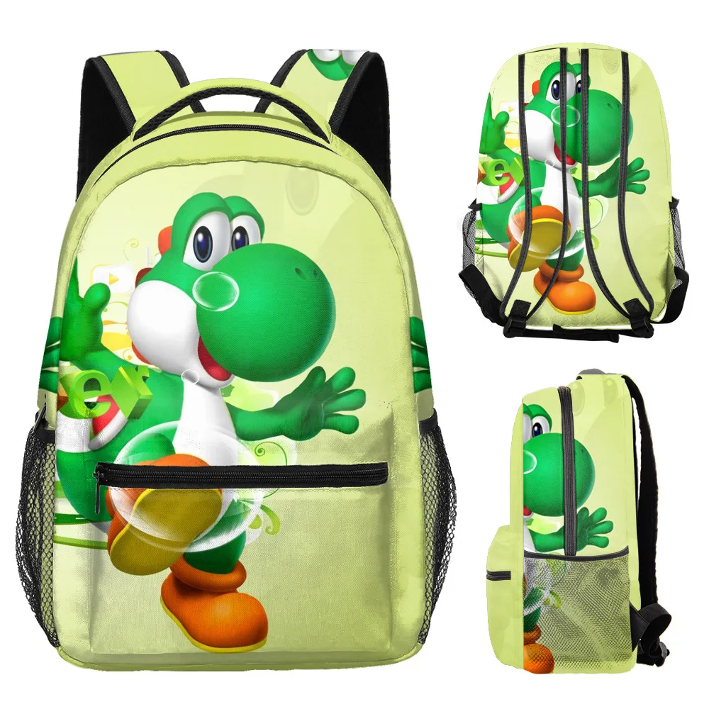 Harajuku Popular Funny Yoshi dinosaur student Bookbag Notebook Backpacks 3D Print Oxford Waterproof Boys/Girls Travel Backpacks