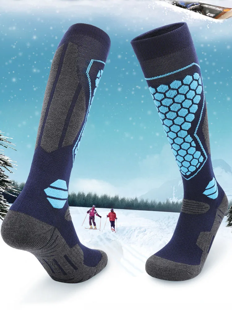 AliExpress GTUBIKE Thermal Winter Cotton Men Women Ski Socks High Elastic Sports Socks Snowboarding Cycling Adult Skiing Thicker Leg Warm