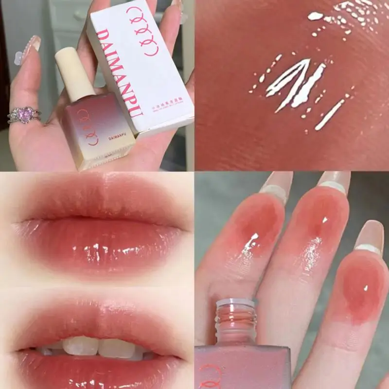 Liquid Lipstick Lips Makeup 5 Colors Moisturizing Lip Glaze Cosmetics Lip Gloss Waterproof Lip Tint Mud Jelly Lipgloss