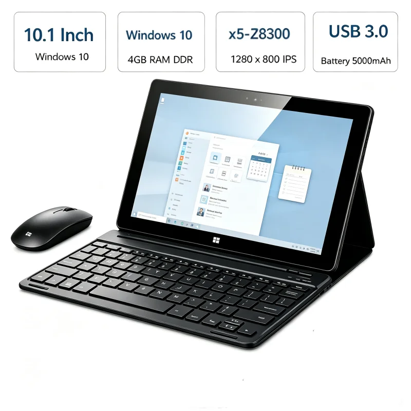 T10 WINDOWS 10 Tablet PC 10.1 INCH 4GB DDR RAM 64GB ROM Z8300 CPU 1280*800 IPS Screen WIFI DS102 HDMI-Compatible