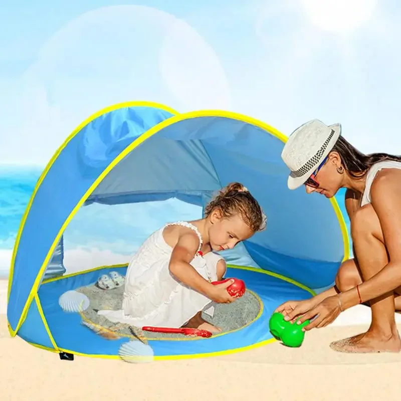 Baby Beach Tent Shade UV Protection Sun Shelter Infant Outdoor Toys Swimming Pool House Portable Beach Tent Toy for Kid Children