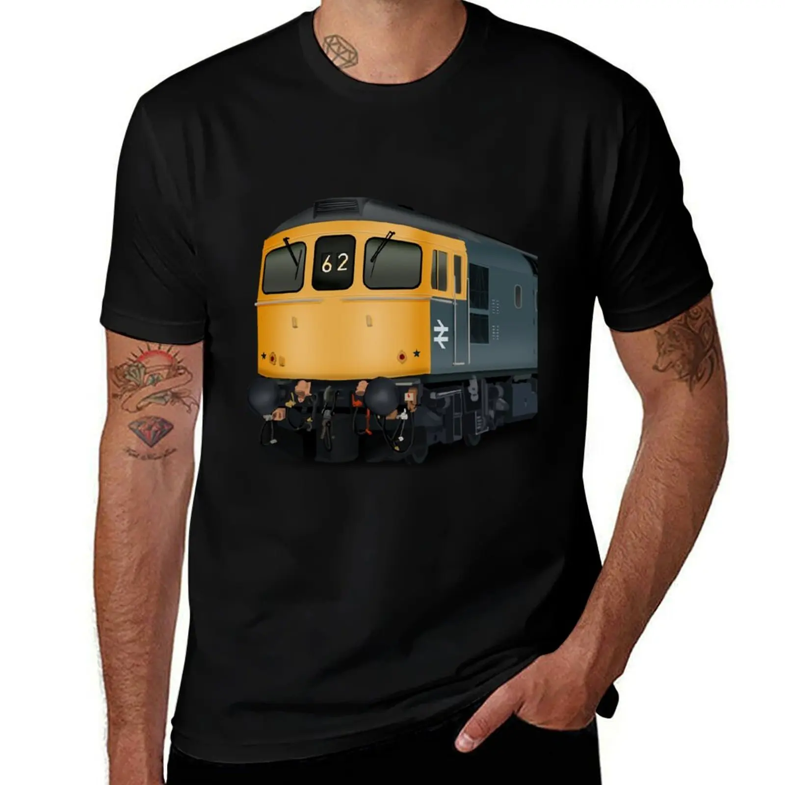 

Class 33 Crompton British Rail Blue T-Shirt Daily Casual Short Sleeve Tee Shirt