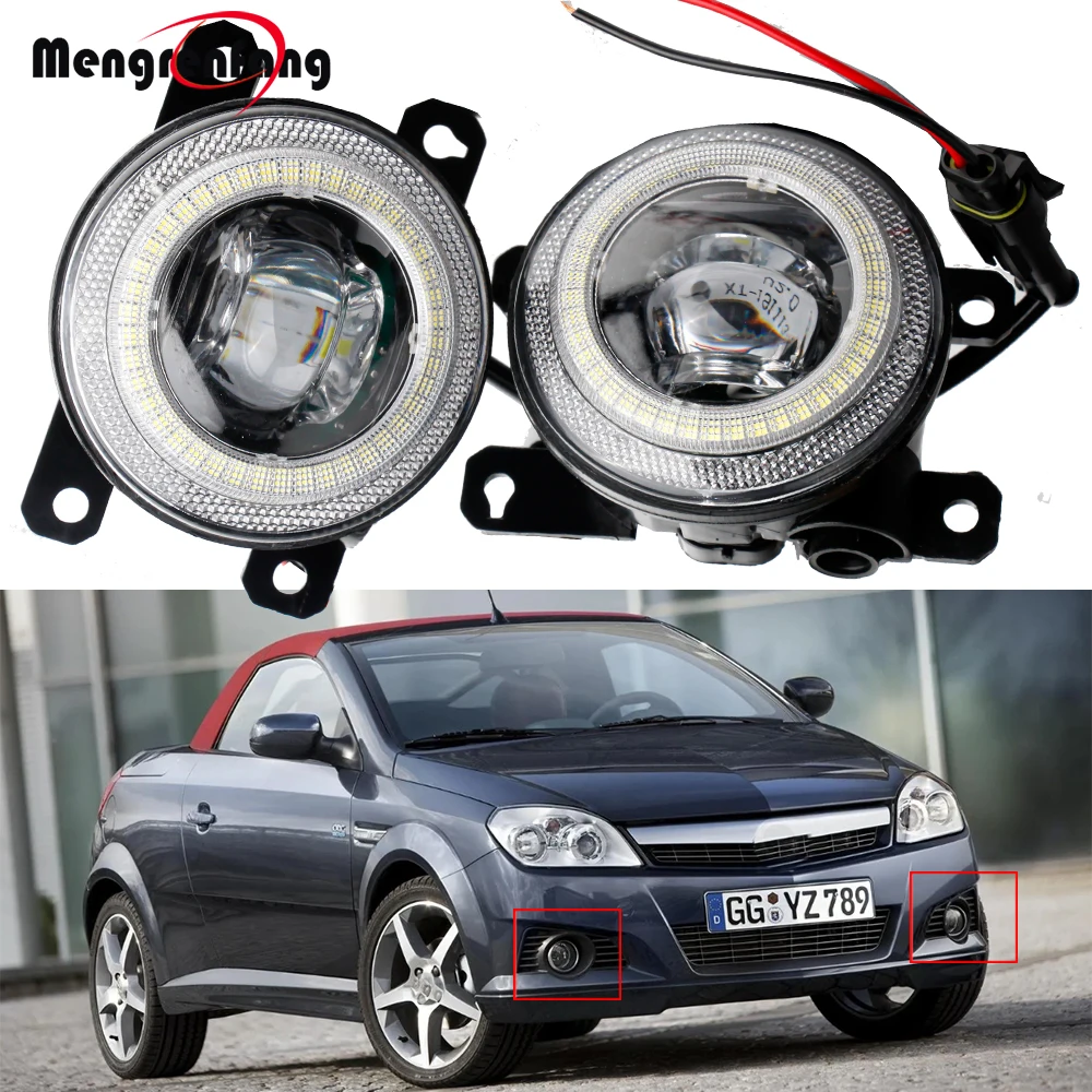 2 X 30W Car External LED Angel Eye Fog Light DRL Daytime Running Lamp H11 12V For Vauxhall Opel Holden Tigra TwinTop 2004-2009