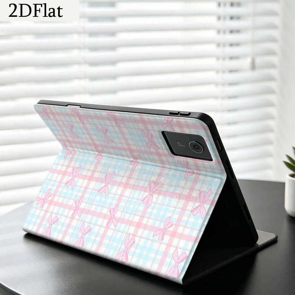 Cartoon Argyle Bow Pattern Gift For Lenovo Xiaoxin Pad Pro Tab K11 K10 Y900 3rd Y700 P11 P12 11.5 12.7 8.8 Inch Tablet Case