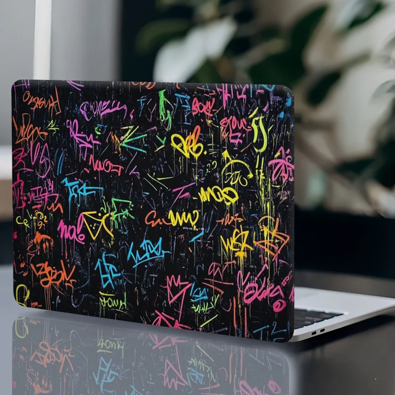 2 Pieces, DIY Laptop Sticker - Neon Graffiti Label Sticker Neon Graffiti Signature - Vinyl, Scratch Resistant, Durable, Easy
