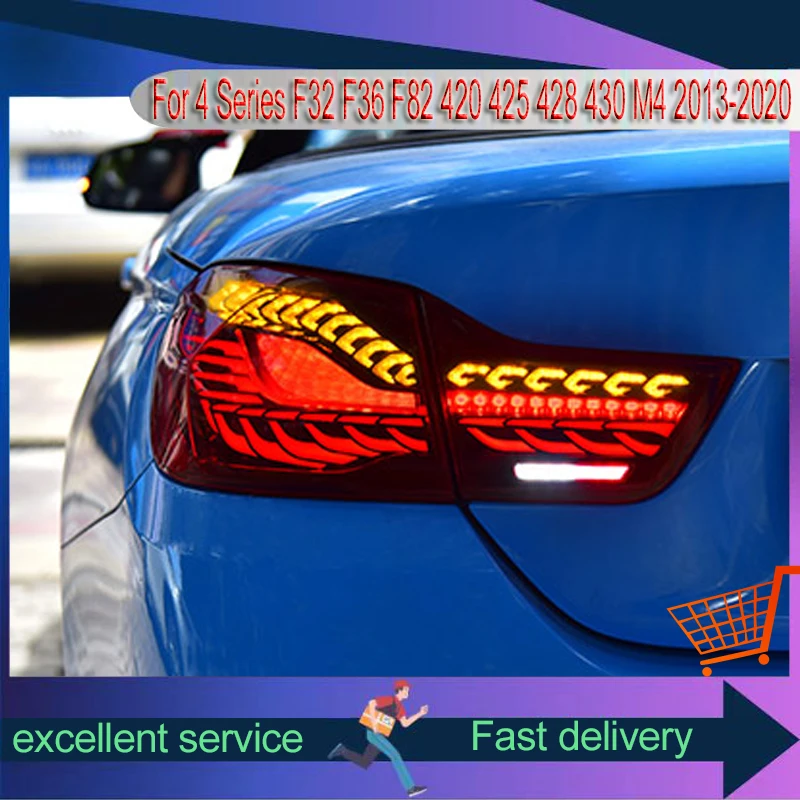 

Car Taillight For BMW 4 Series F32 F36 F82 420 425 428 430 M4 2013-2020 Refit Dragon Scale Dynamic Turn Signal Light Assembly