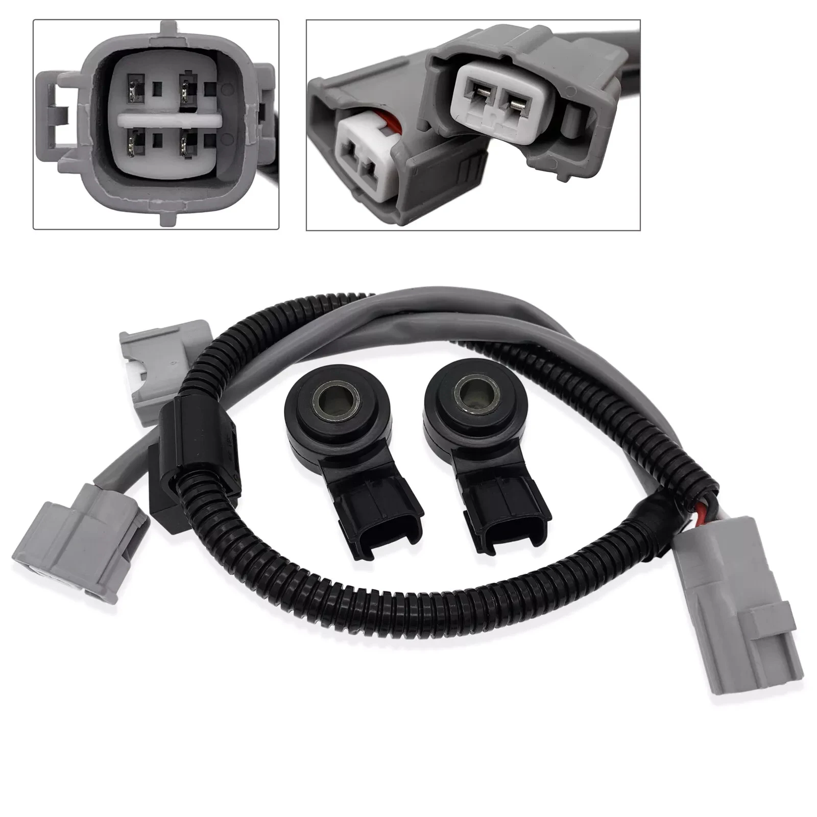 89615-20090 89615-06010 2Pcs Knock Sensor Kit with Harness for Toyota Camry Corolla 4Runner Lexus ES330 RX330 Auto Accessories