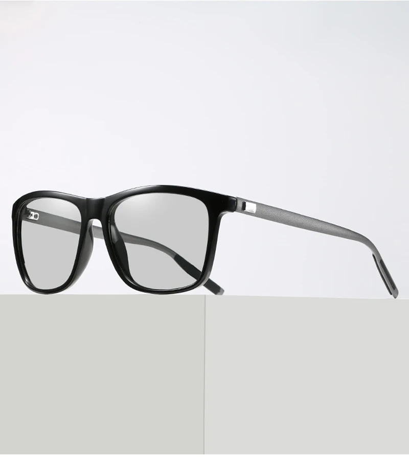 Luxus Quadratische Photochrome Sonnenbrille Männer Frauen Klassische Schwarz Polarisierte Sonnenbrille Männlich Hohe Qualität Chameleon Driving Shades – Detail 2