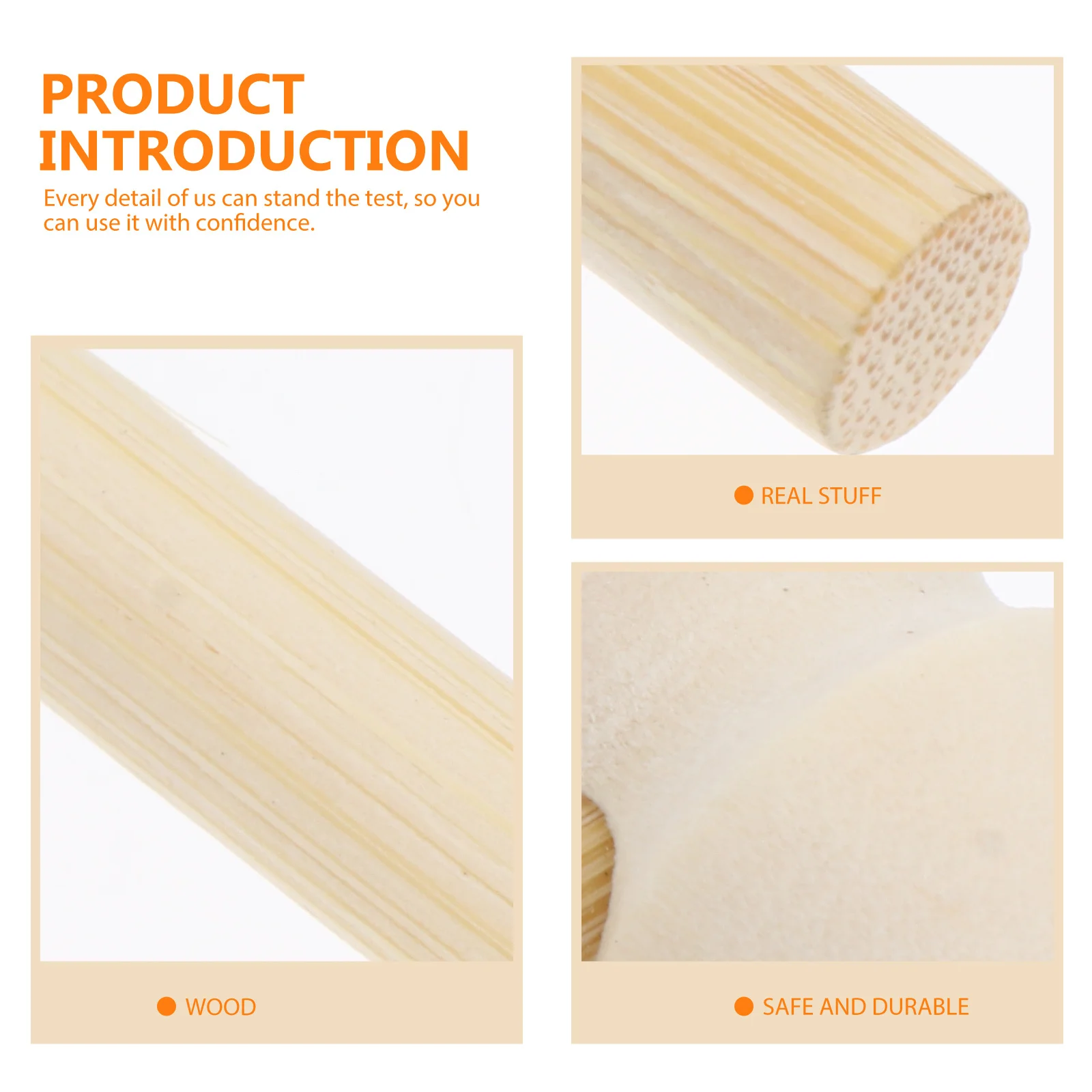 

10Pcs Small Wood Mallets Mini Wooden Hammers Beige Childhood Educational Set for Dexterity Hand Eye Coordination Craft