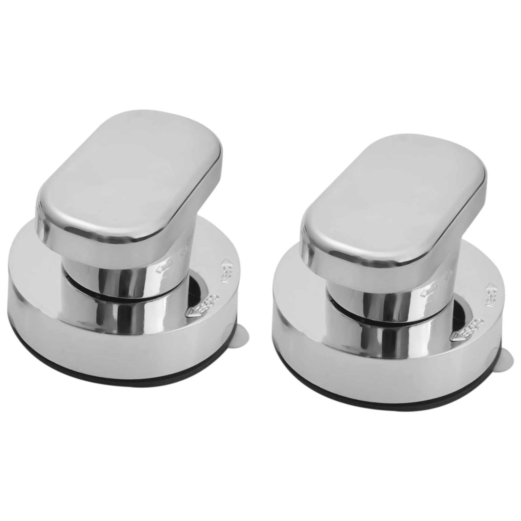Maniglia a ventosa porta 2 pezzi maniglia a ventosa cassetto armadio porta del frigorifero maniglia per mobilità portatile in vetro argento