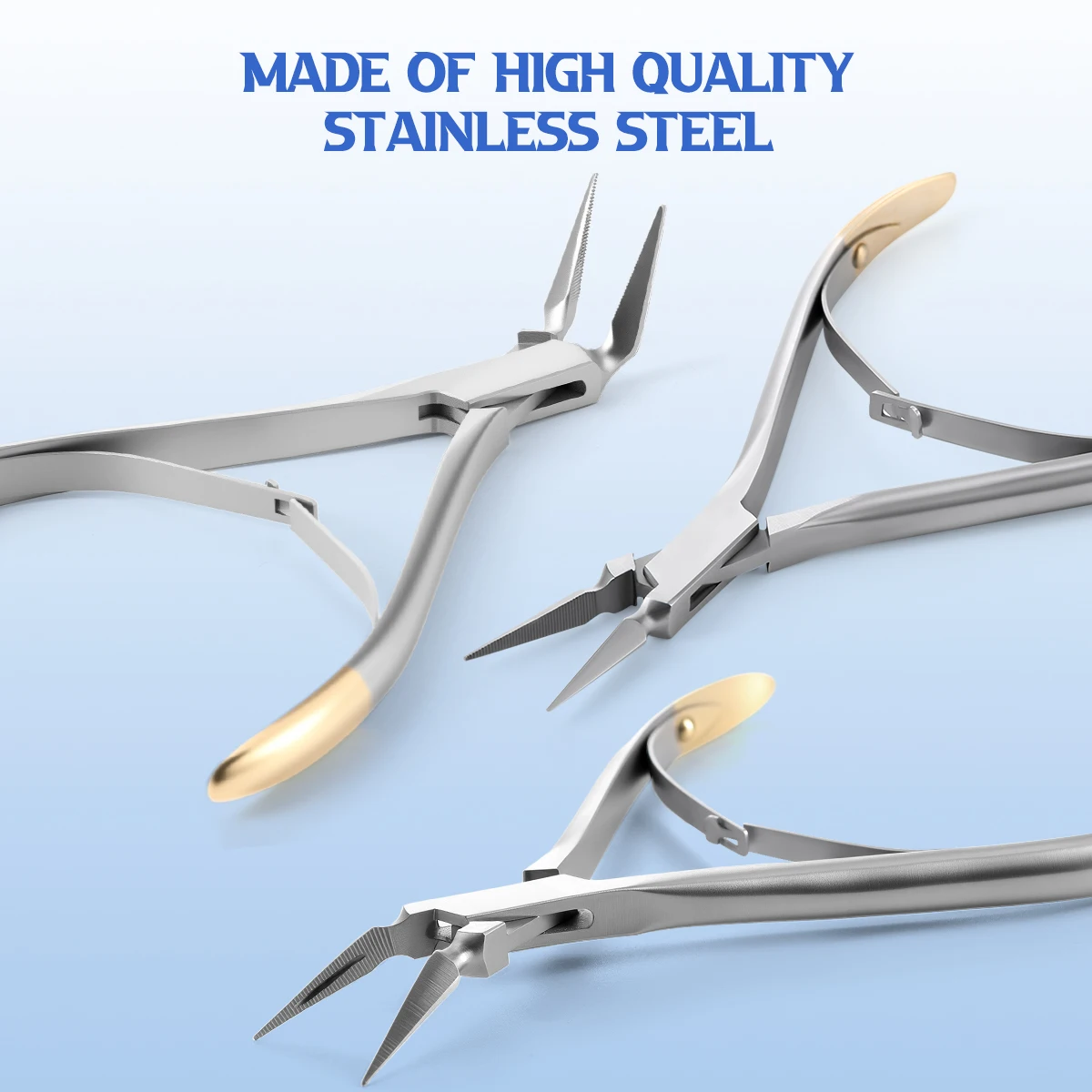 1Pcs AZDENT Dental Residual Root Tweezers Tooth Forceps Straight Curved Maxillary Mandibular Teeth Universal Pliers Dentist Tool