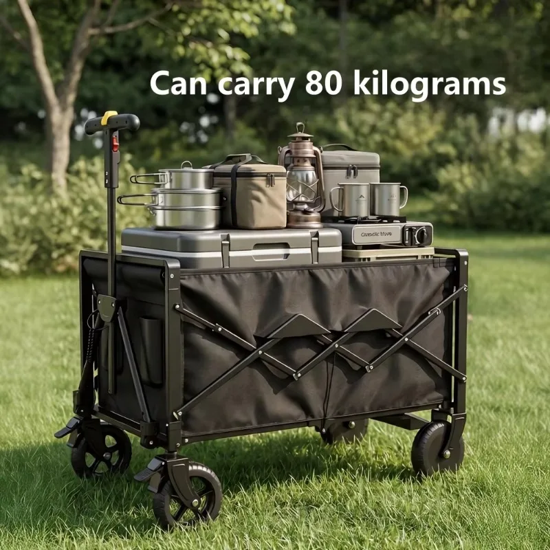 Smart Electric Folding Camping Cart with Aluminum Body and Portable Four-Wheel Drive for Outdoor Shopping view 2