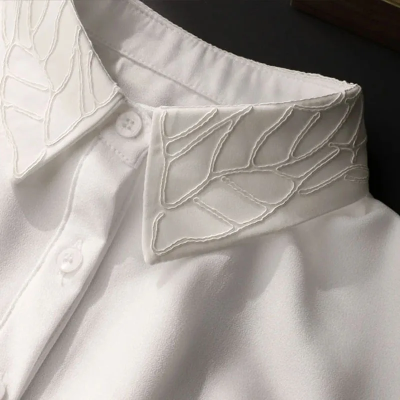 Embroidery White False Collar Woman Half Shirt Detachable Collars Sweater Fake Collar Women Lace Neck Collars Ties Nep Kraagie