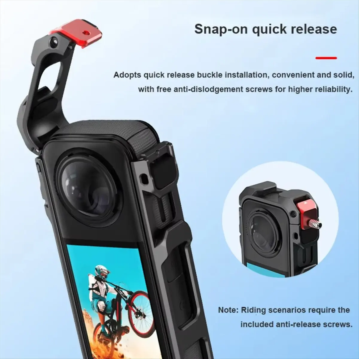 Cage Protective Case for X5,Metal Frame Expansion Adapter Mount with Lens Cover Camera Accessory