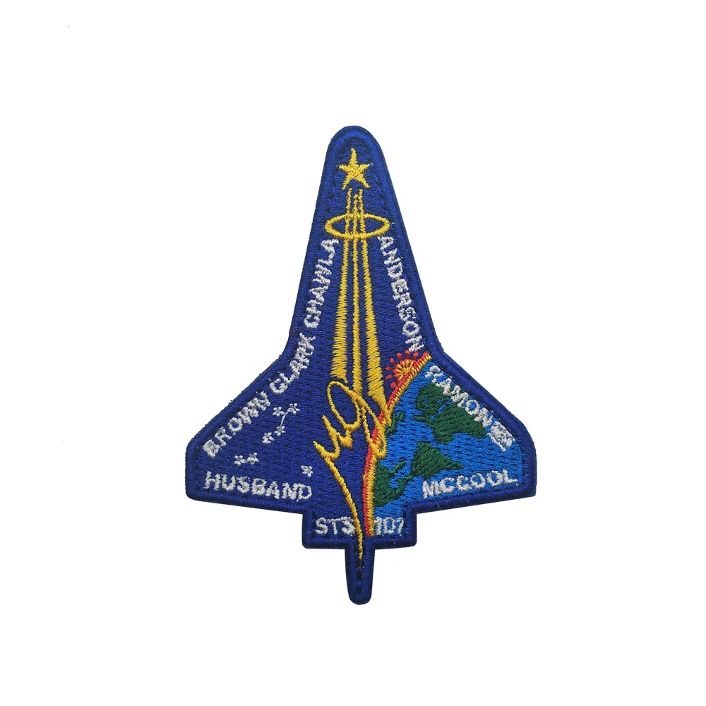 Space Badge Embroidery Hook Loop Patches Astronaut Military Hat Cloth Backpack Armband Stickers Appliques Patches for Clothing