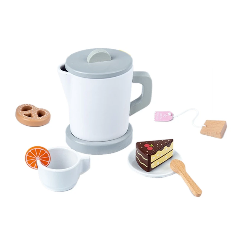 Ensemble de jeu de cuisine en bois pour enfants, ustensiles de cuisine de simulation, jouets de jeu en plis, outil de jeu