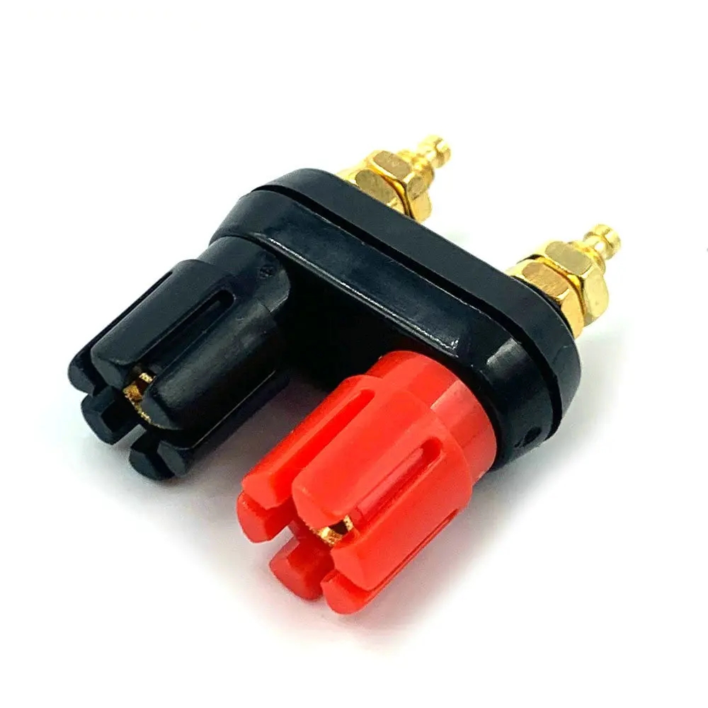 Red Black Banana Plug Connectors - Speaker Terminal Binding Posts for Amplifier Connections