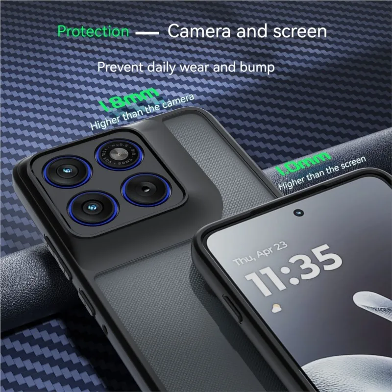 حافظة لهاتف موتورولا إيدج 70 لهاتف موتو إيدج 70 حافظة من البولي يوريثان غطاء شفاف غير لامع مقاوم للصدمات حافظة خلفية لهاتف موتو إيدج 70X70 اير #6