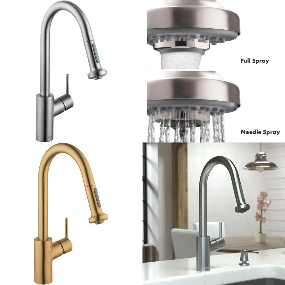 

Hansgrohe Talis S² High Arc Pull-Down Spray Kitchen Faucet in Stainless Steel for Kitchen Sinks