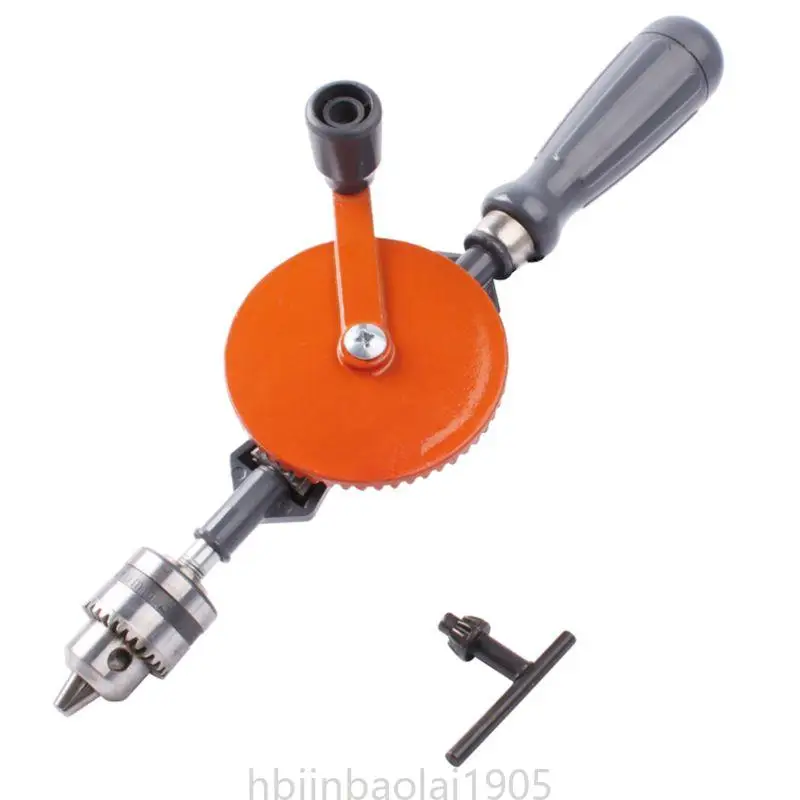 

1/4 inch Portable Hand Crank Drill Mini Manual Drill With Double Pinions For Wood Plastic Double Gear Woodworking Tool