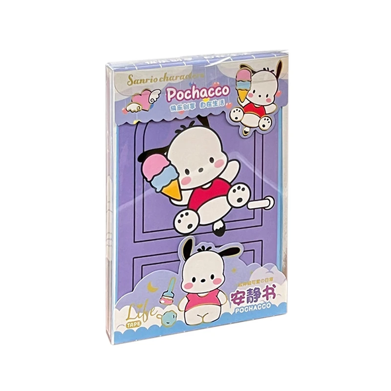 Sanrio Anime Kawaii My Melody Cinnamoroll Pochacco Kuromi Hello Kitty Sticker Games Quiet Book DIY Material Pack For Kids Gift