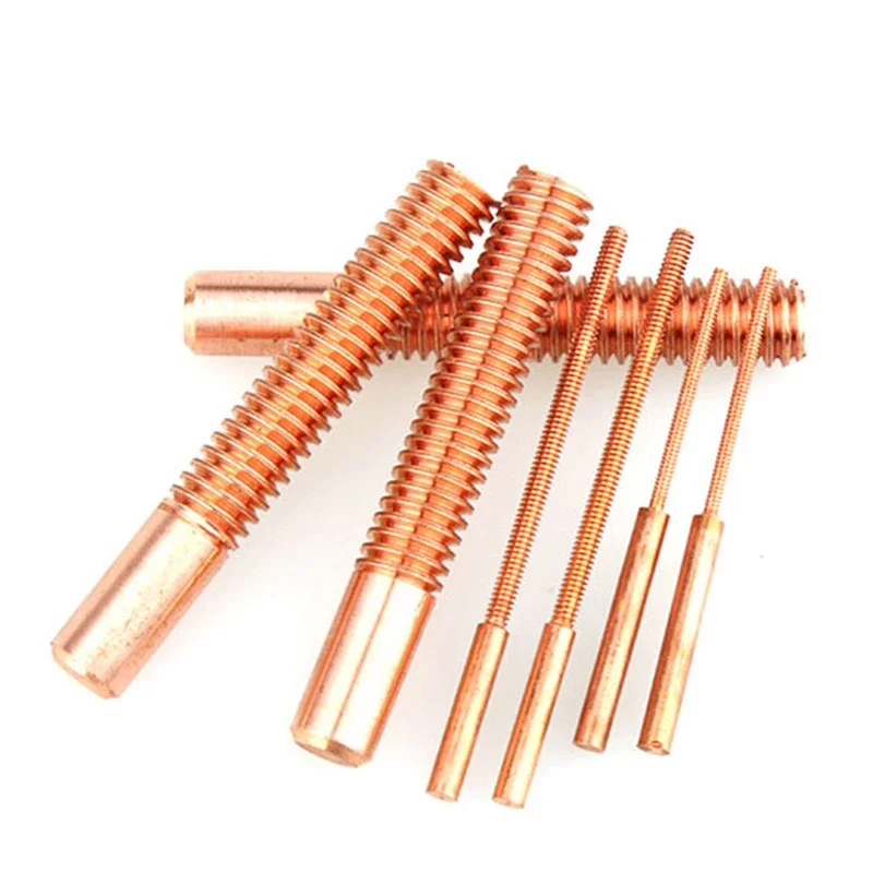 1Pcs Pure Copper Threaded Electrode Red Copper EDM Electrode Threaded Copper Electrode for Spark Erosion Metric M1.6-M24