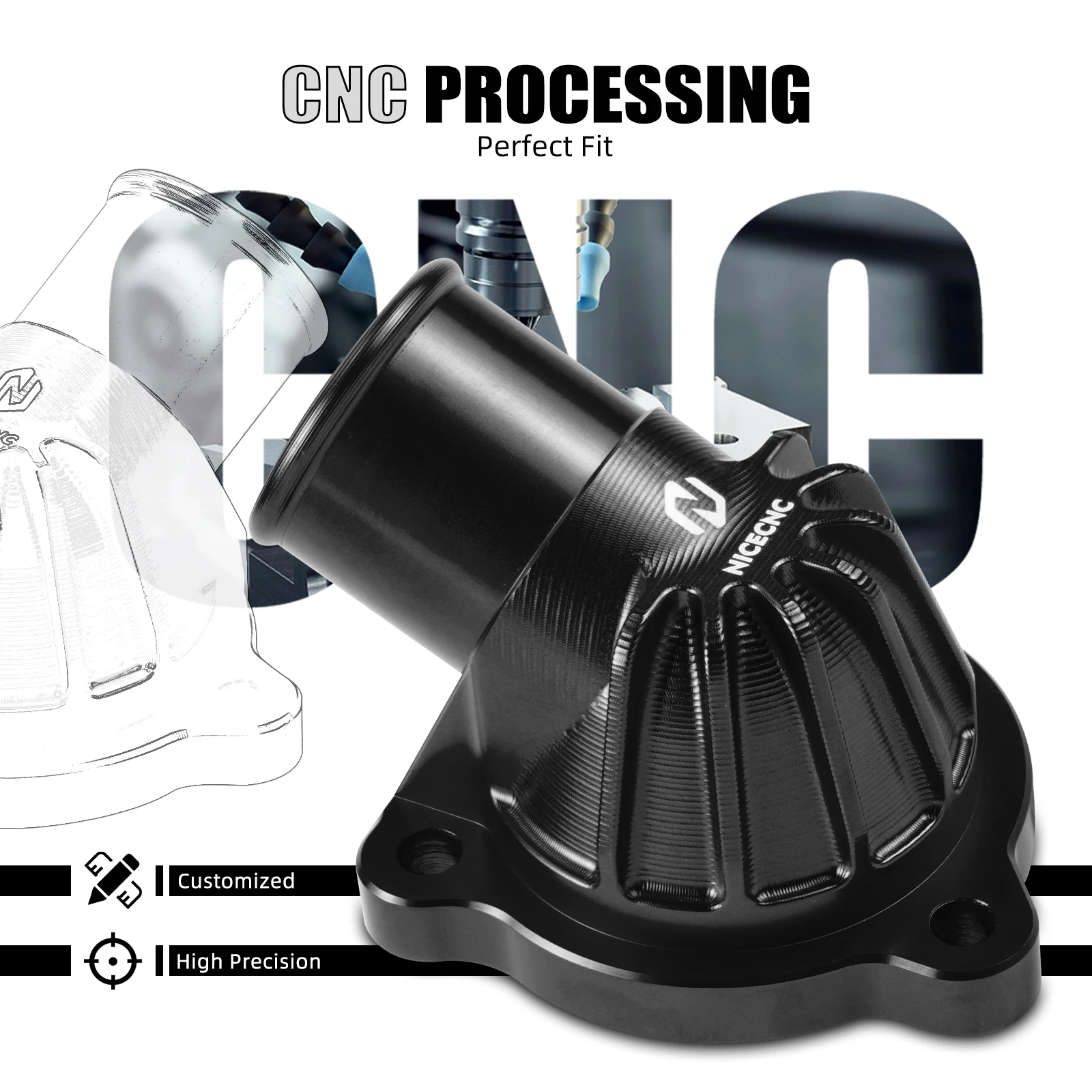 ترموستات الإسكان غطاء انبوب ماء اتصال ل KTM 790 890 Duke Adventure/R 2018-2025 Husqvarna Norden 901 22 2023 2024 2025