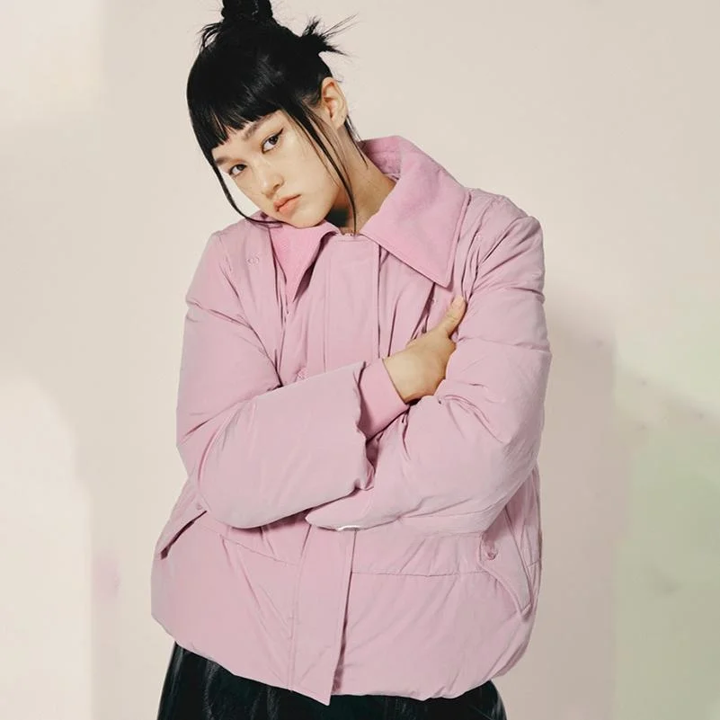 

Thiened гусиный пух Jaet, бейсбольное пальто с воротником-стойкой, корейская версия, зимняя верхняя одежда, пальто