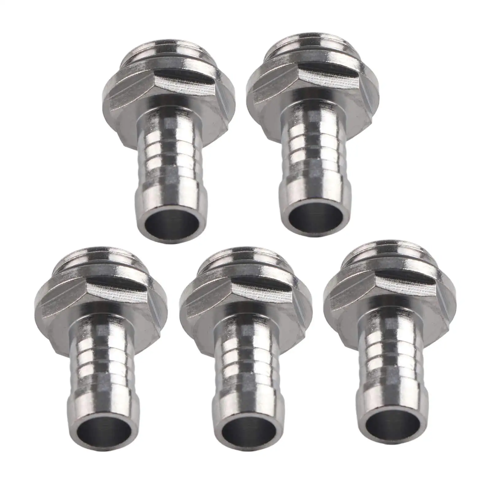 9MM Barb Fitting Water Cooling G1/4 Thread Connector Set   6PCS