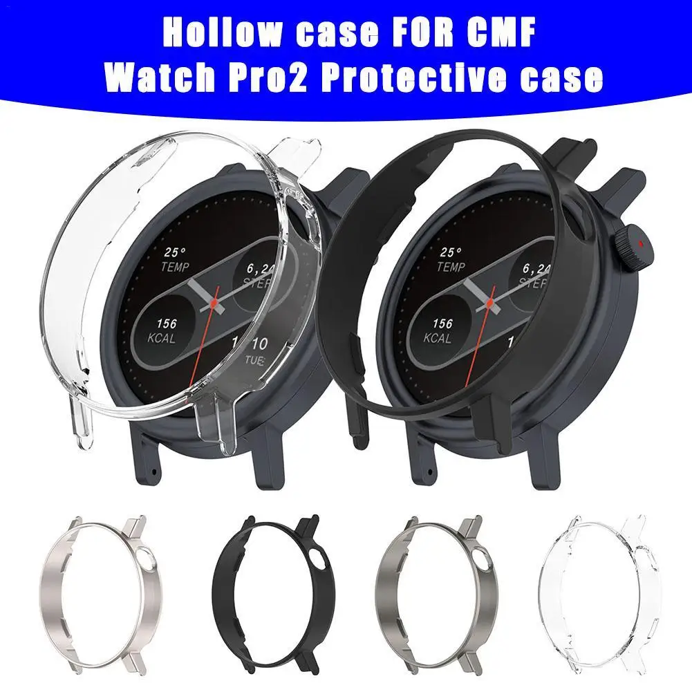 For CMF Watch Pro2 PC Hollow Case Thin Light Design Full Protection Screen Protector Breathability Fashion Smart Watch Accessory