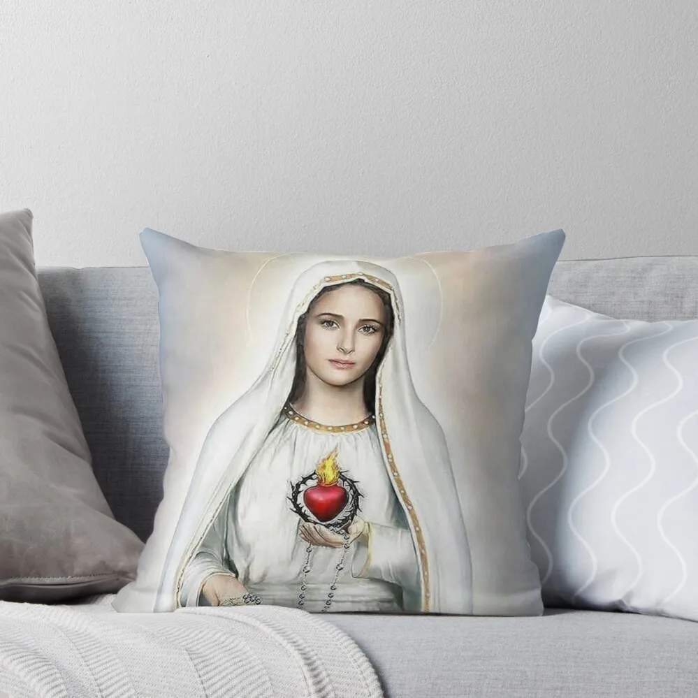 

Immaculate Heart of Mary, Virgin Mary, Heart of Vrigin Mary Throw Pillow luxury sofa pillows pillow cover luxury pillow