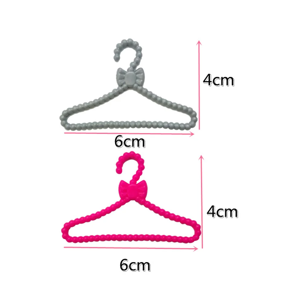 60 Pcs Mini Dress Holder Hanger Coat Hangers Small Toy Baby Clothes Plastic