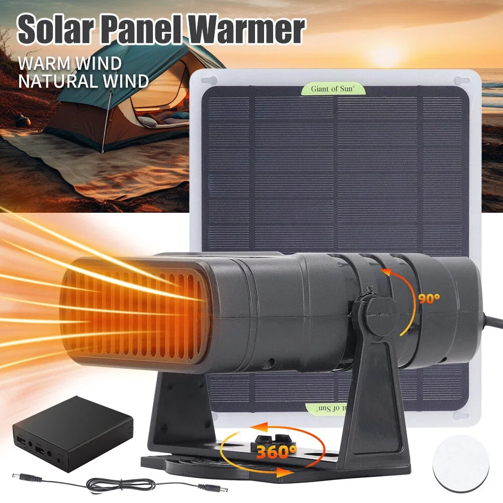 Calentador portátil con energía Solar, calentador de invierno para mascotas, 12V, 20W, 30W, calentador eléctrico de secado/calentamiento para acampar al aire libre