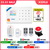 KERUI W181 Alarm System Secutrity Home WIFI GSM Alarm Tuya Smart Motion Detector Door Sensor Burglar IP Camera Work Alexa Google