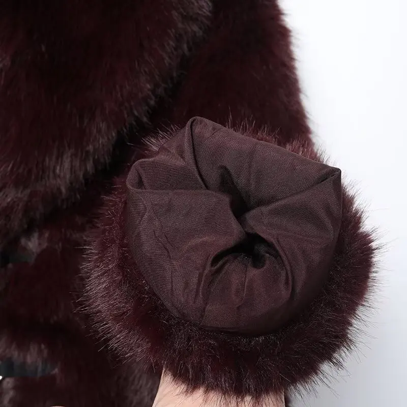 معطف ort بتأثير الفرو الاصطناعي متعدد الاستخدامات للنساء لخريف جديد Sle JNLEAOG حامل مناسب من ألياف البوليستر للسيدات... #4