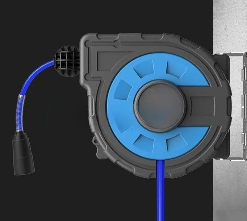 Hose Reel  Air Carwash 180° Wall Mount Portable Water Hose Reel Holder Hose Wash Pipe Rack Contraction Tool Air Drum Tympanism