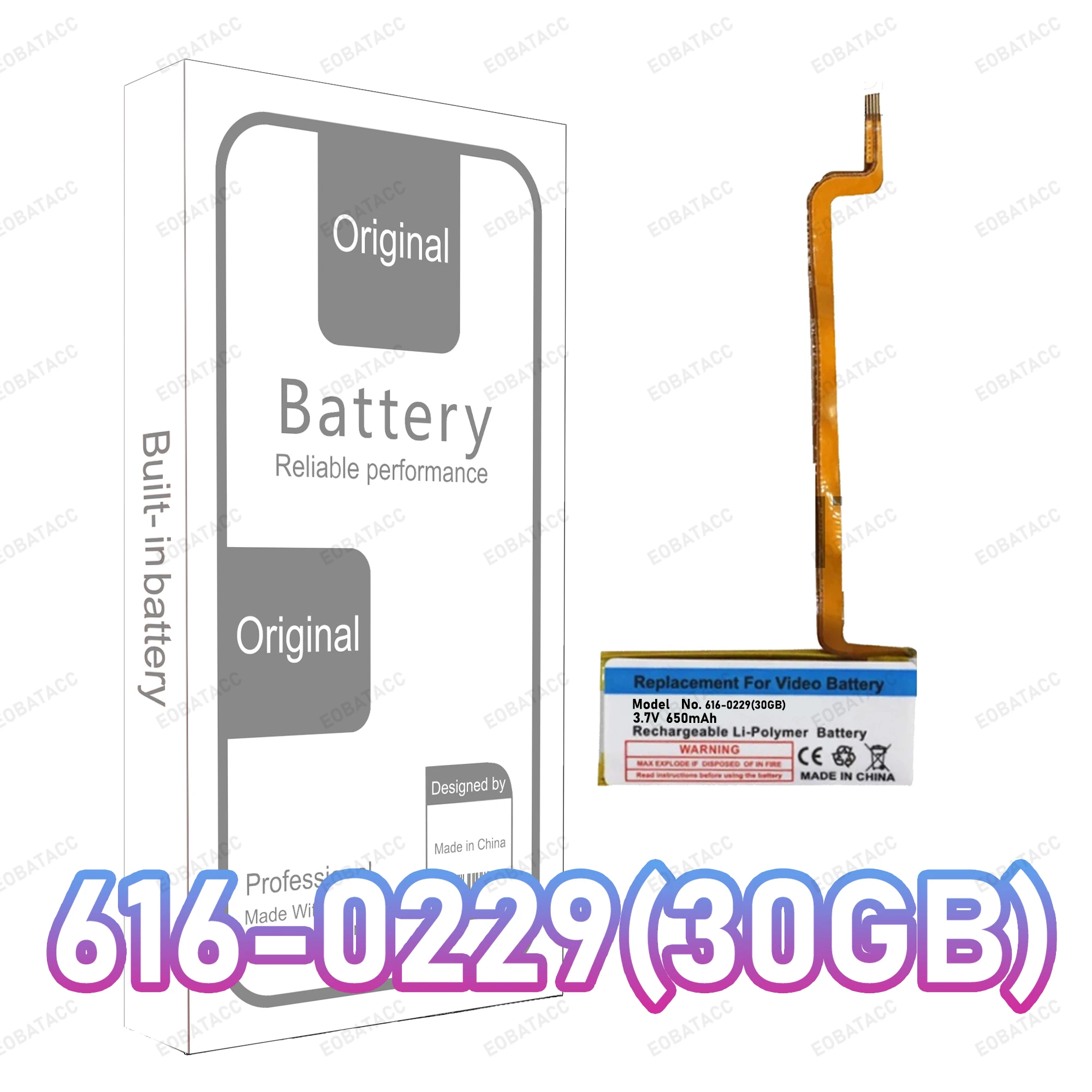 

New 616-0232 Battery For ipod Classic Gen 5th 7th 6th 120GB 80GB Thin 160GB Thick For Ipod 5/5.5 Gen 30Gb 616-0229 Battery +Tool