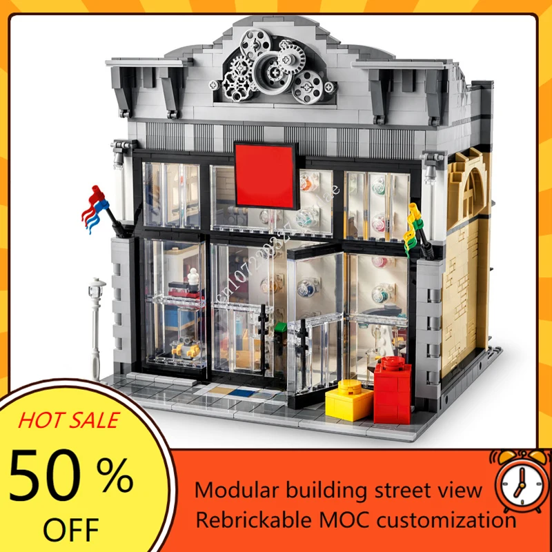 

2149PCS Hot City Modular Store MOC-910009 Creative street view Model Building Blocks Architecture Assembly DIY Model Toys Gifts