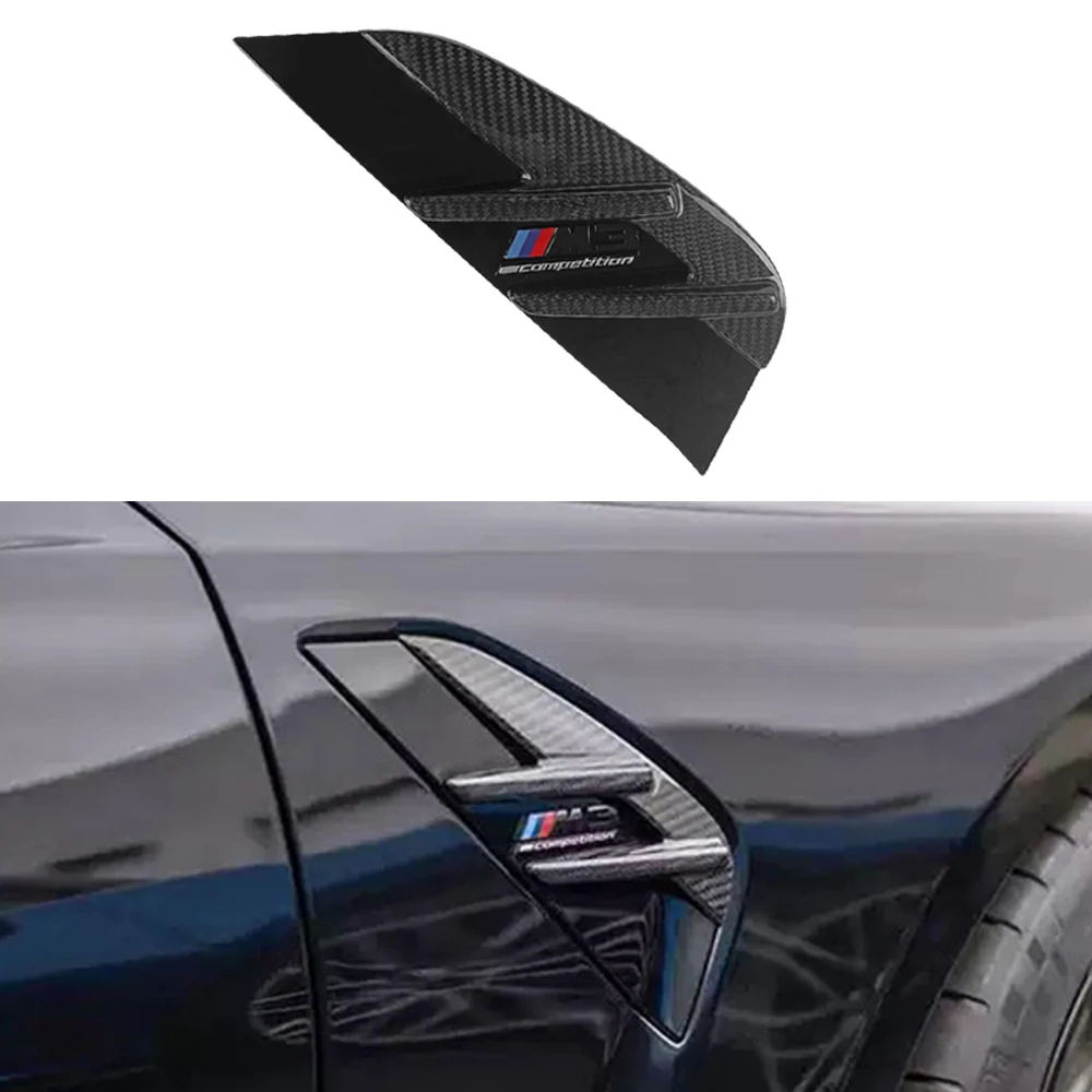 For BMW G80 M3 Carbon Fiber Replacement Front Side Fender Air Vent Cover Trim