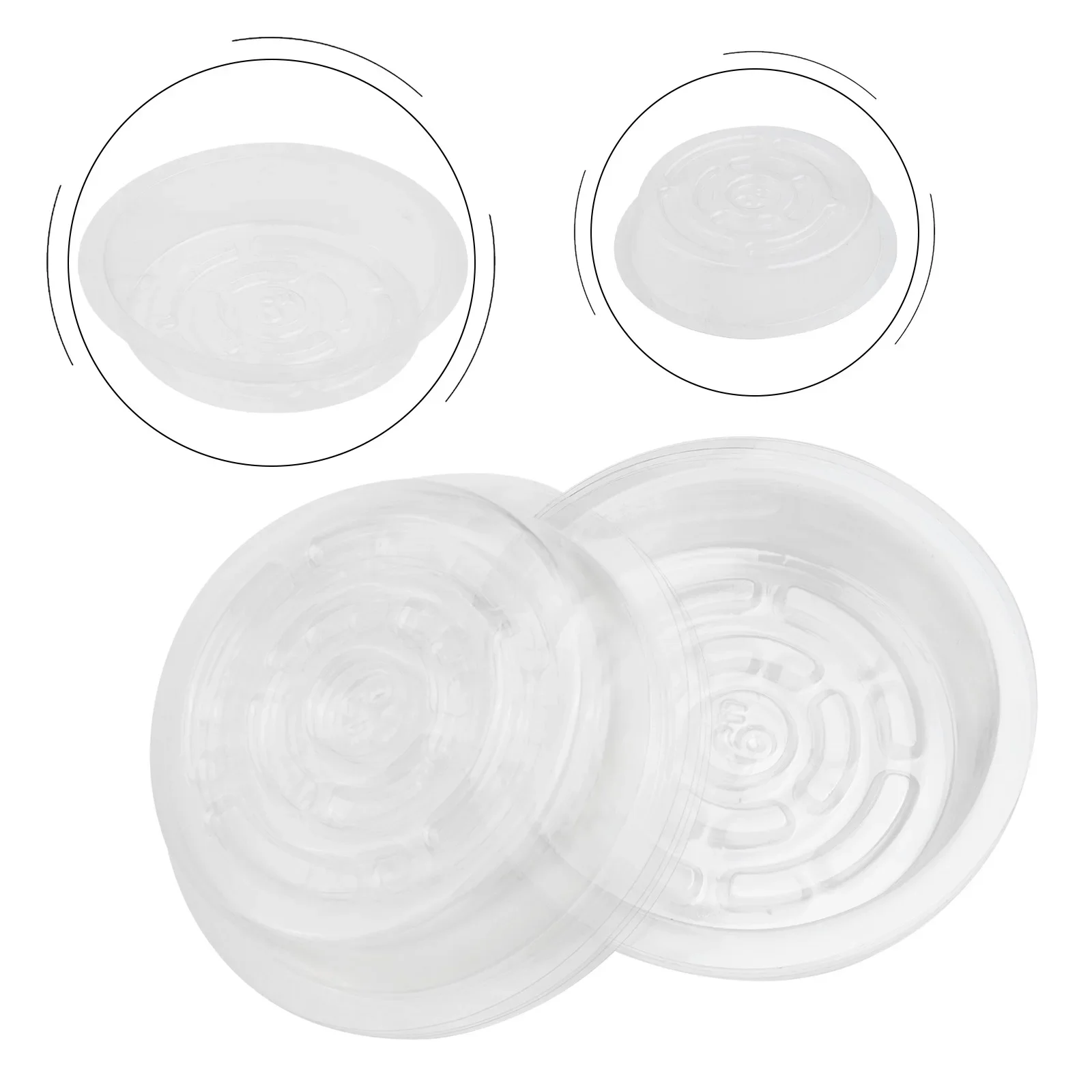 10× Flower Pot Mat Flower pot mat Exquisite Hot Top Accessories Container Saucer Drip Tray Clear Snack PET 10pcs