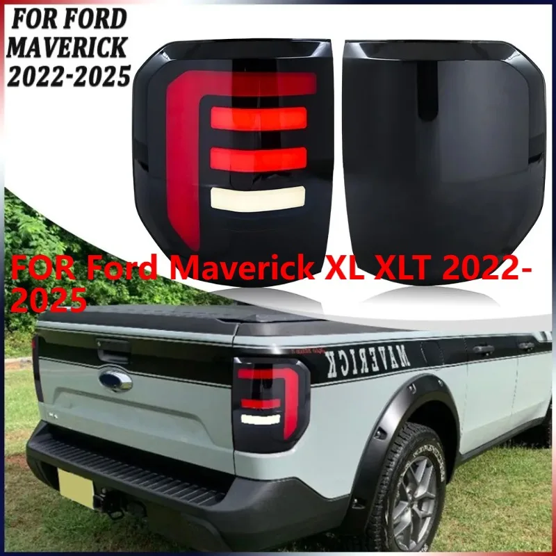 

For Ford Maverick XL XLT 2022-2025 LED Tail Light Set 2Pcs Plug and Play Rear Brake Lamp with Turn Signal
