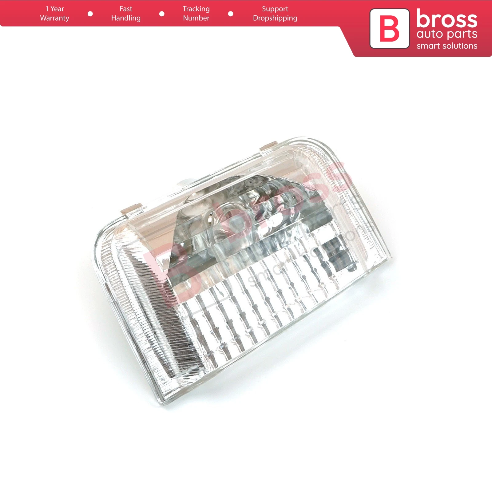 

Bross Auto Parts BSP907-1 Side Door Wing Mirror Indicator Lamp White Lens LEFT 71748252, 6325.H0 for Fiat Peugeot Citroen MK3