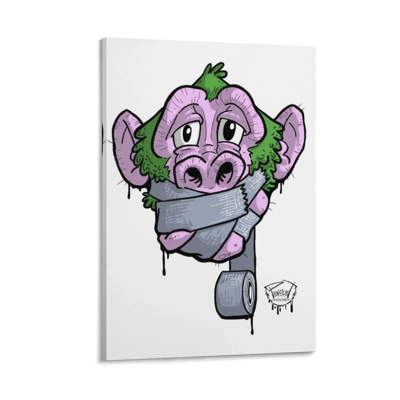 

SPEAK NO EVIL colour print 1 of 4 Canvas Painting cute room decor decoration for the room