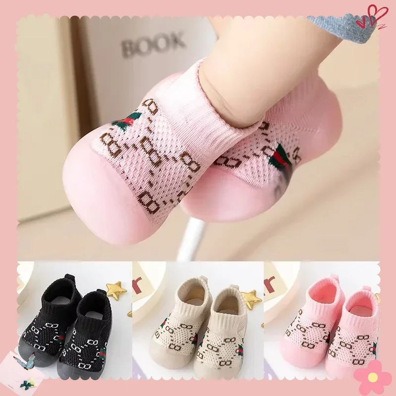 Новая детская обувь в классическом стиле с сеткой для малышей, дышащая и нескользящая обувь, обувь для малышей на мягкой подошве