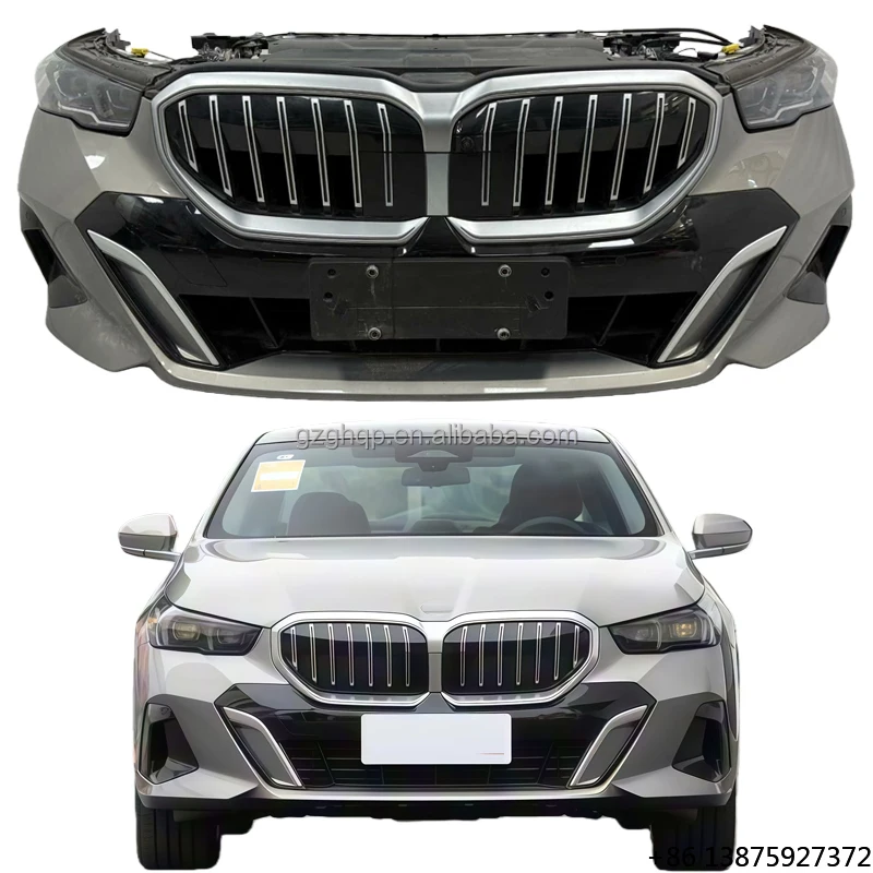 

Оригинальный передний бампер в сборе, подходит для BMW 5 серии G68 G60 M Sport 2024-2025, комплект обвеса с решеткой радиатора
