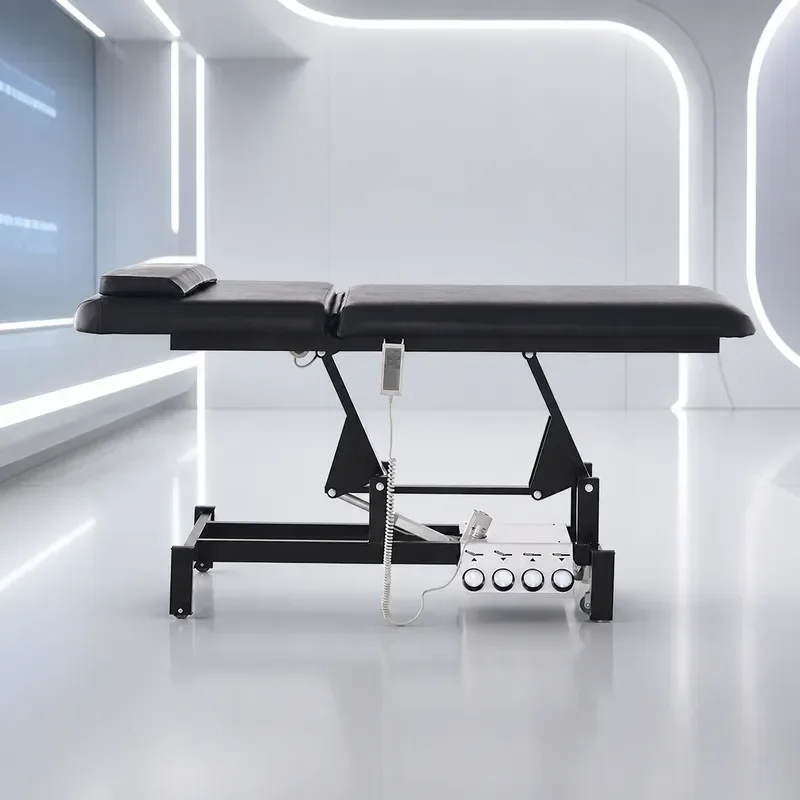 Electric Beauty Bed Massage Physiotherapy Folding Lifting Embroidery Micro Whole Body Treatment Table for Spa