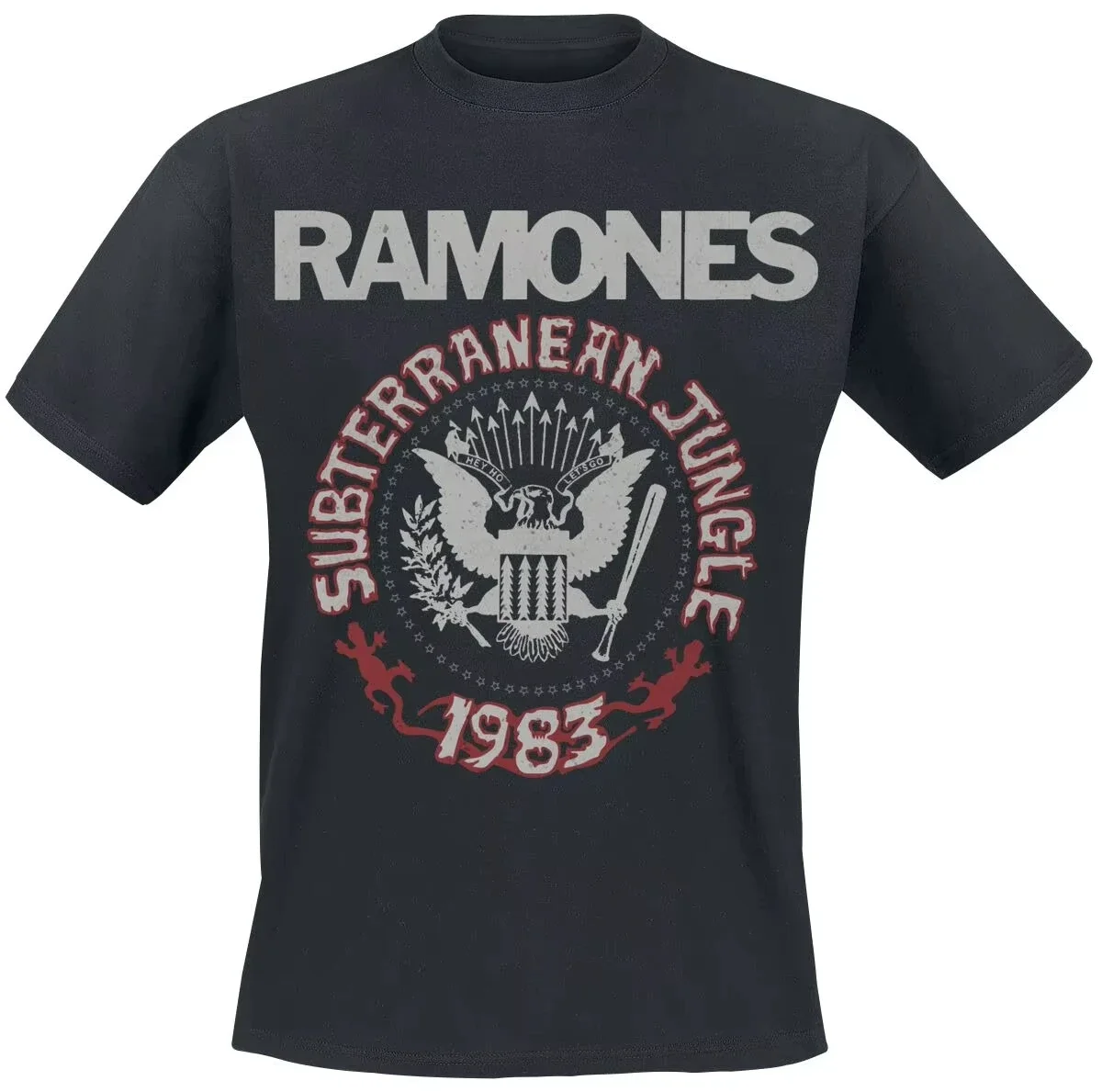 Camiseta Unissex Hot Sale Ramones 1983 com Estampa de Águia - Camiseta Retrô de Heavy Metal para Entusiastas de Rock e Hip-hop